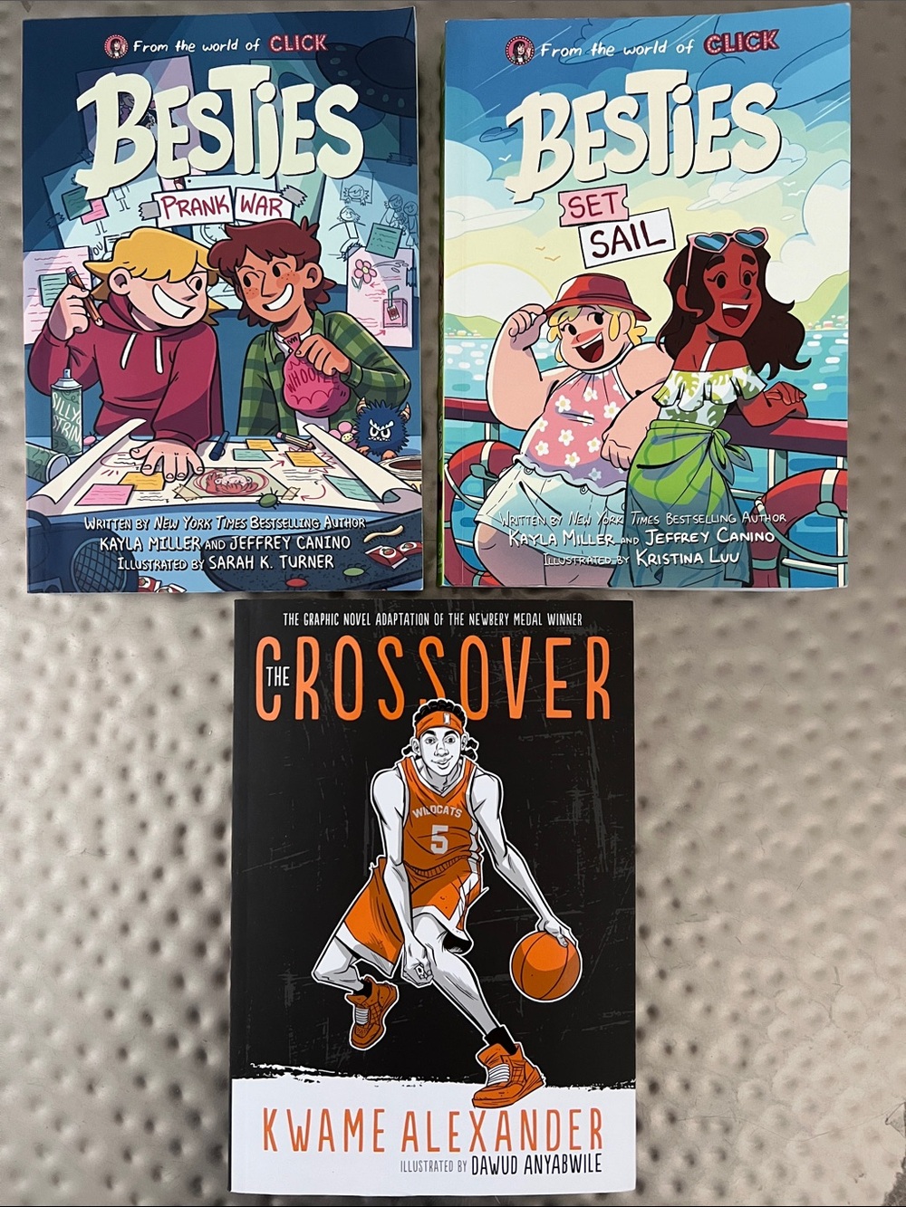 Graphic Novel Bundle- Set of 3- Besties Set Sail, Besties Prank War, Crossover